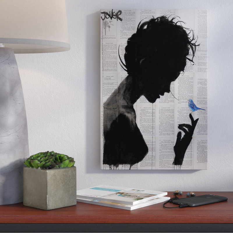 Poetica, impression sur toile tendue, H 18 po x l 12 po x P 1,5 po, Toile tendue, Pas de tapis