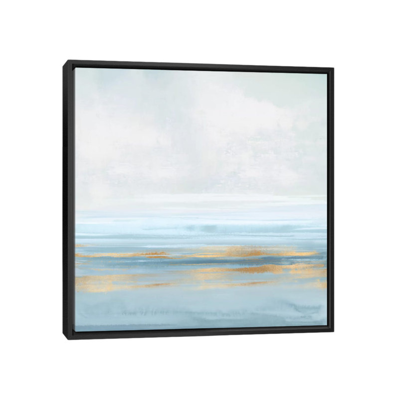 «Sky Blue Reflection I», reproduction d'art sur toile encadrée, Noir, Toile à cadre flottant sans passe-partout