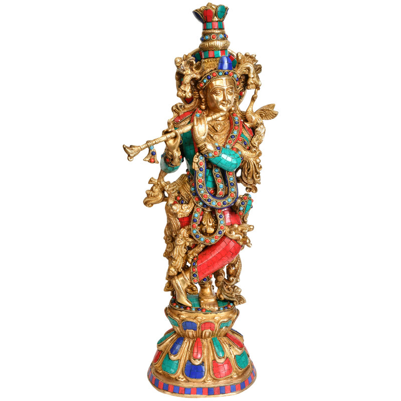 Lord Krishna jouant de la flûte