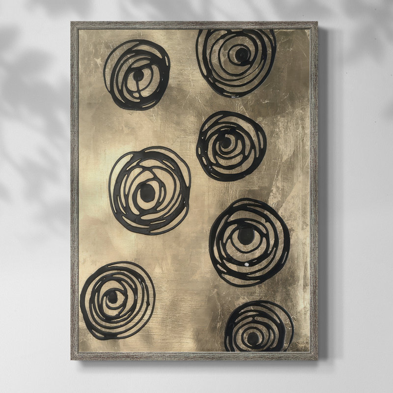 Quantum Circles I Framed Print - Solid Wood, 11" H x 9" W