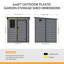 6 x 6FT Outdoor Plastic Garden Storage Shed