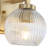 Nella 1 Light Bath Vanity with Ribbed Clear Shade-585197687