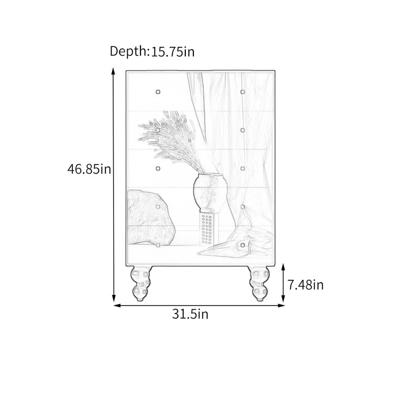 Spacious Walnut Frame Storage Cabinet