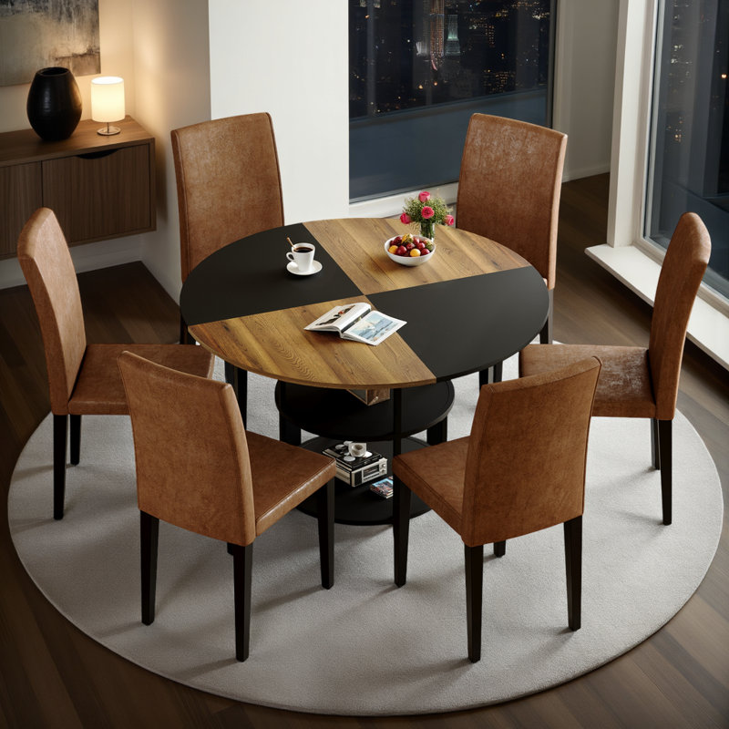 Ensemble de table de salle à manger 47,3 po et 6 chaises