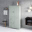 Armoire de rangement haute et large avec portes et tiroirs pour la salle de bain, le bureau et le salon-694803860