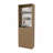 Beyerville Bookcase With Open Storage And 2 Doors, Natural Oak And White