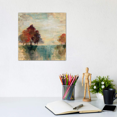 Landscape Monotype II by Silvia Vassileva - Wrapped Canvas Painting