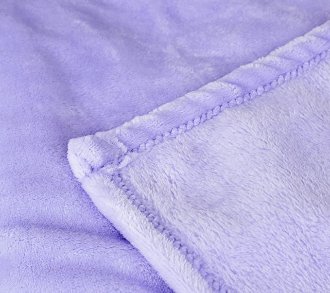  Jeté en polyester de luxe, Mauve, L 50 po x L 60 po