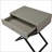 Koda 23” Taupe Wood Nightstand with Glass Top, Drawer &amp; Metal Base-395359086