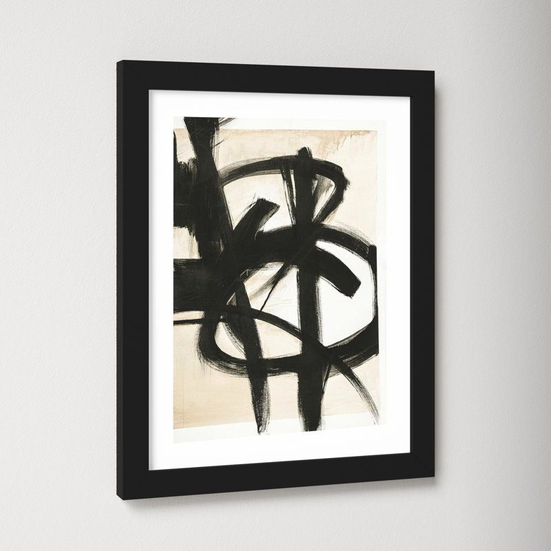 Graphical Shapes 7 by Design Fabrikken, 14.12" H x 11.12" W x 0.88" D, Black Framed Paper