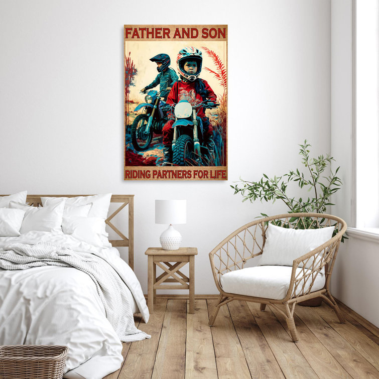 Farher and Son Fishing Partners for Life - 1 Piece Farher and Son Fishing Partners for Life On Canvas Graphic Art Trinx Size: 20 H x 16 W x 1.25 D
