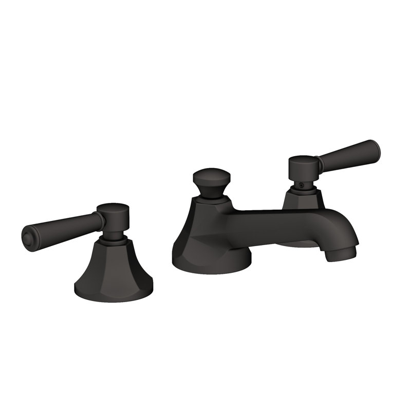 Metropole Widespread Bathroom Faucet with Drain Asssembly, Flat Black