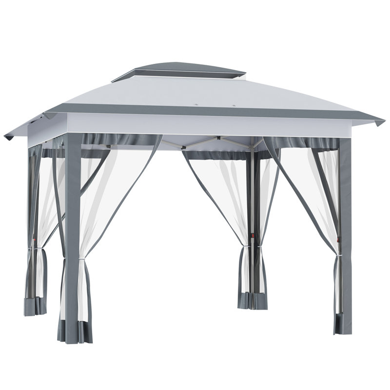 Stay Cool And Covered With The Outsunny 12' X 12' Pop Up Canopy Tent