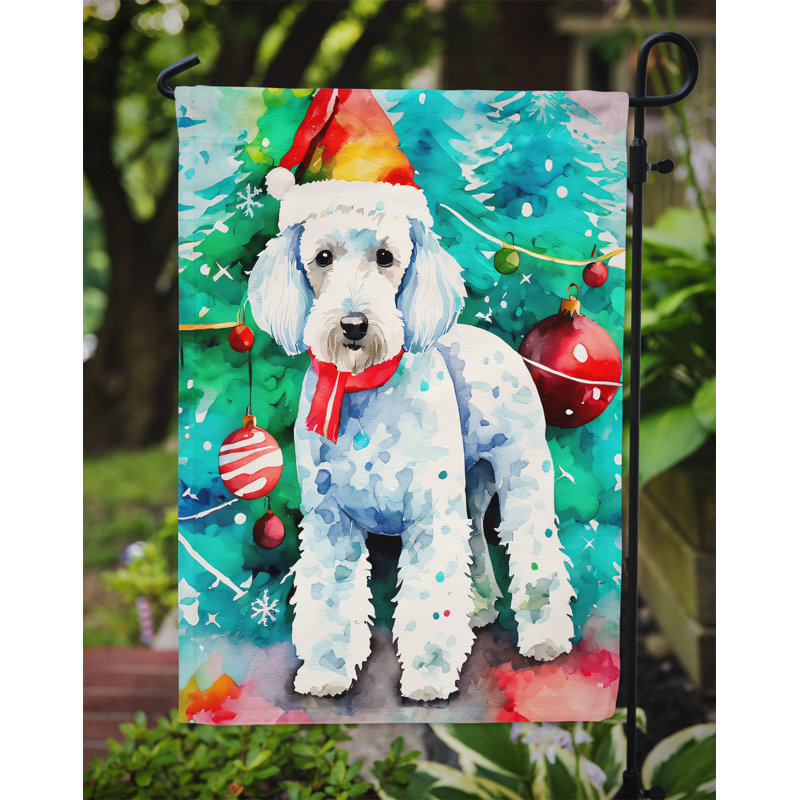Polyester double face Noël, H 15,5 po x l 11,25 po