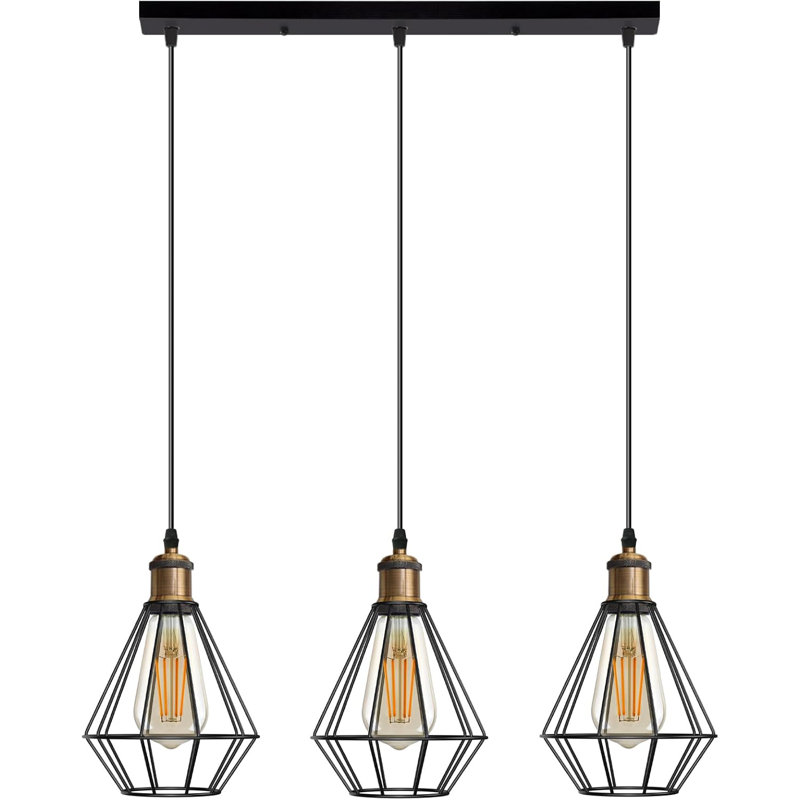 3 - Light Black Pendant, No