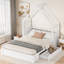 Lit plateforme en bois avec garde-corps et 2 tiroirs Wood House-1042002165