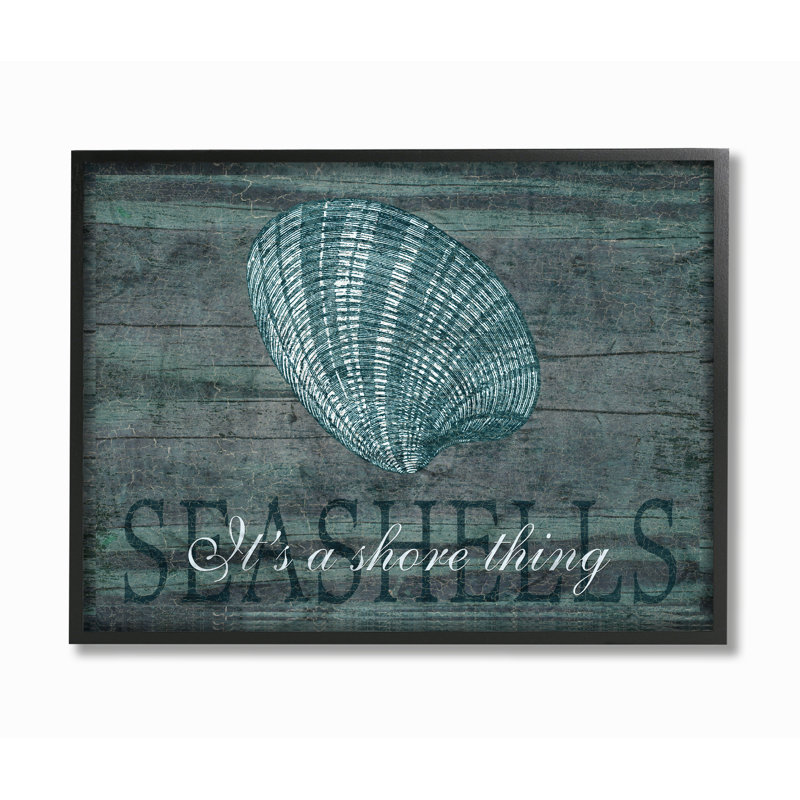 Il s’agit d’un coquillage shore thing par marilu windvand-impression sur image, Giclée encadrée noir minuit