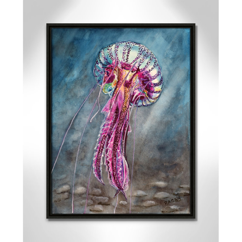 Imprimé «Jelly Fish» par Mike Ragan pour , H 25,5 po x l 19,5 po, Espresso