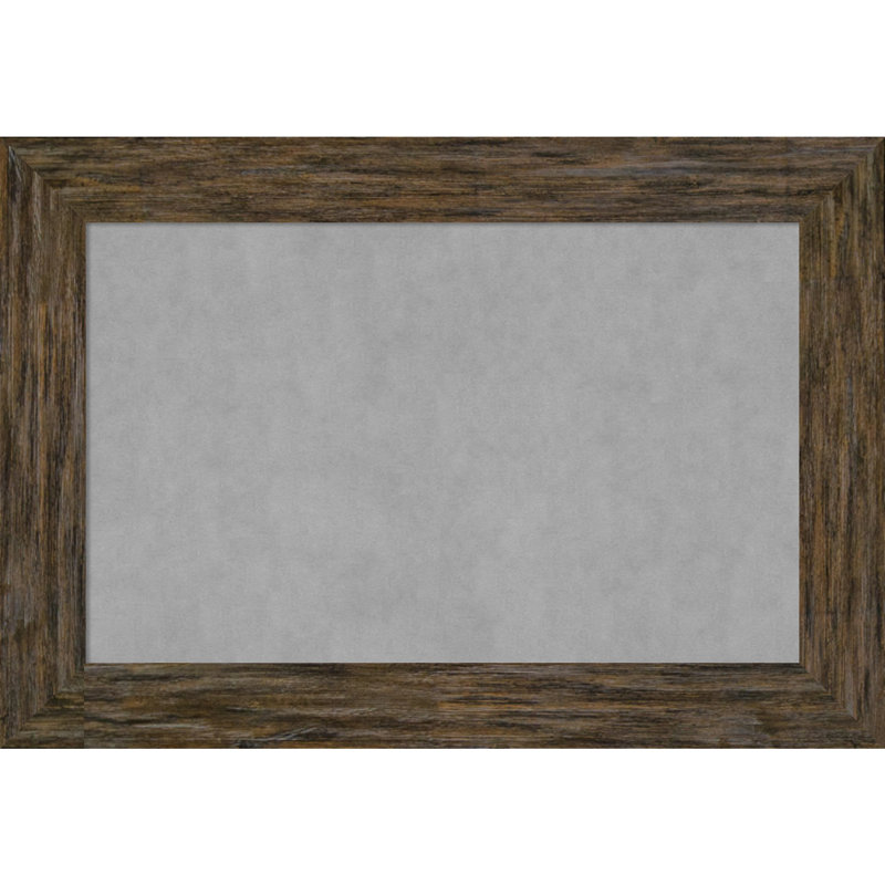 Tableau d'affichage mural magnétique Keyla, H 27 po x l 39 po, Poteau de clôture brun