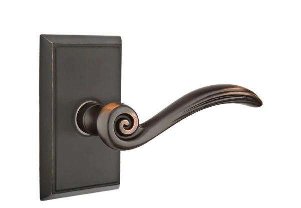 Levier de porte de passage, Bronze frotté à l'huile, Oui