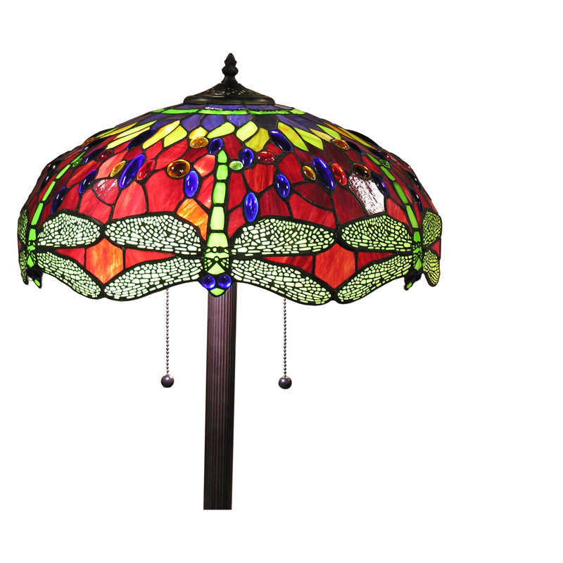 Lampe sur pied Corentin, Rouge, 61"