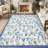 Large Area Rug 9x12 Washable Tulip Dining Room Rug, Non-Shedding -Thin Floor Carpet, Foldable Contemporary Indoor Mat, Easy Cleaning Rug-1719266556-1719266554