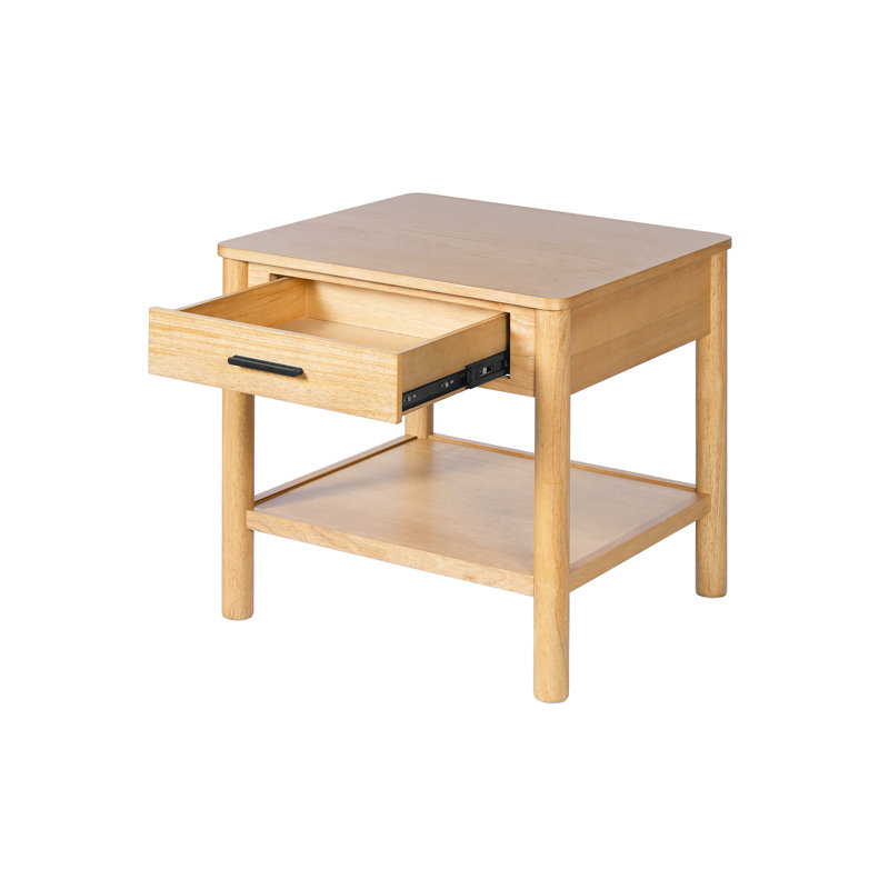 Table d'appoint en bois massif avec tiroir et tablette pour les petits espaces de la chambre à coucher du salon
