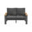 2-Person Aluminum Sofa Seating Group with Cushions-294140204