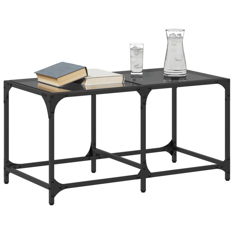 Alaitz Coffee Table, Black, 40cm H x 78.5cm L x 40cm W