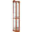 Oak Finish Display Cabinet With Adjustable Glass Shelves And Carvings Gorgeous Corner Feature-125217575