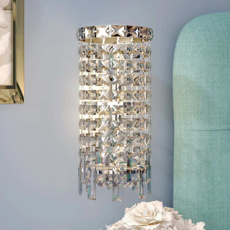 Plafonnier encastré 2 lumières à intensité variable en chrome Baldrik, H 13 po x l 6 po x P 6 po