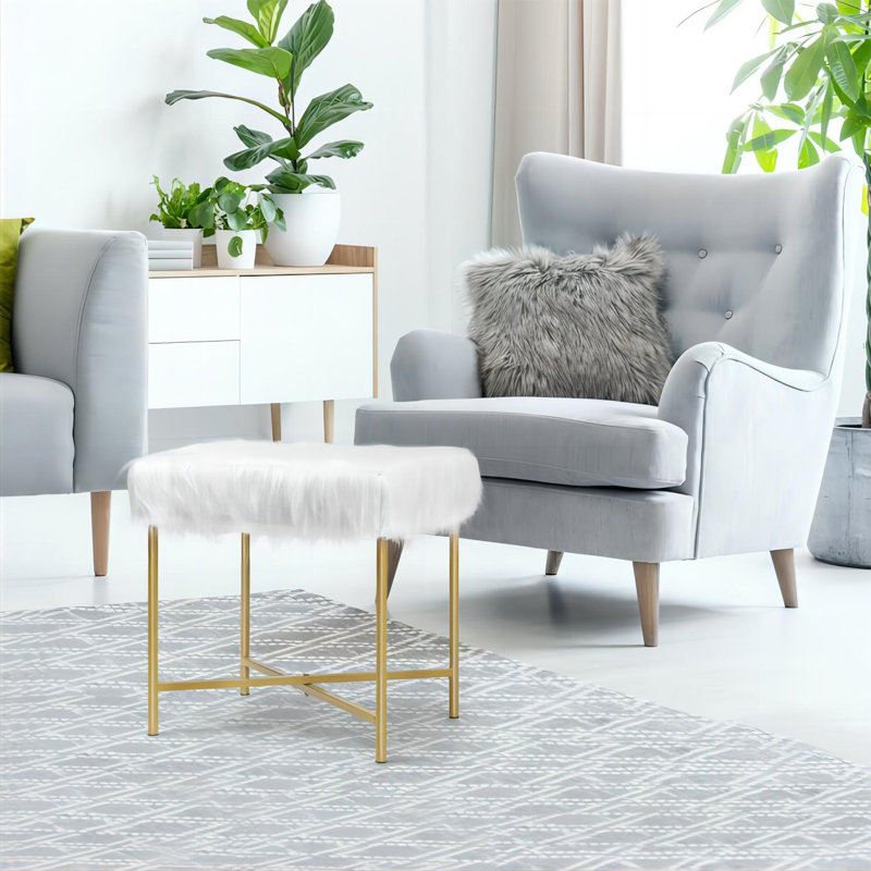 Tabouret décoratif, Blanc