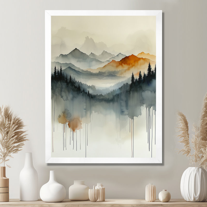 Omolana - paysages, impressions d'art mural, H 32 po x l 24 po, Reproduction encadrée d'une seule photo, Blanc