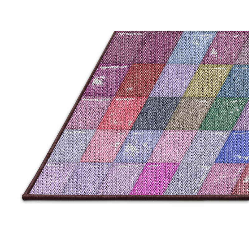 Tapis géométrique mauve, Rectangle 7 pi x 10 pi