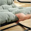 Chaise berçante d'extérieur avec coussin épais ultra-confortable, parfaite pour le salon, la chambre à coucher et la salle de lecture, structure noire avec coussin vert clair-1507804591
