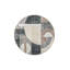 Tapis décoratif lavable à la machine moderne à motif géométrique abstrait beige-815877950