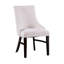 Ensemble de 2 fauteuils à oreilles en tissu noir / beige Margaret