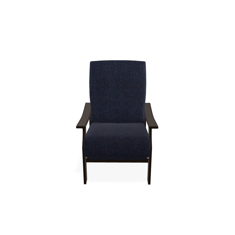 St. Catherine Outdoor Lounge Chair, Spectrum Indigo Sunbrella®, Textured Kona