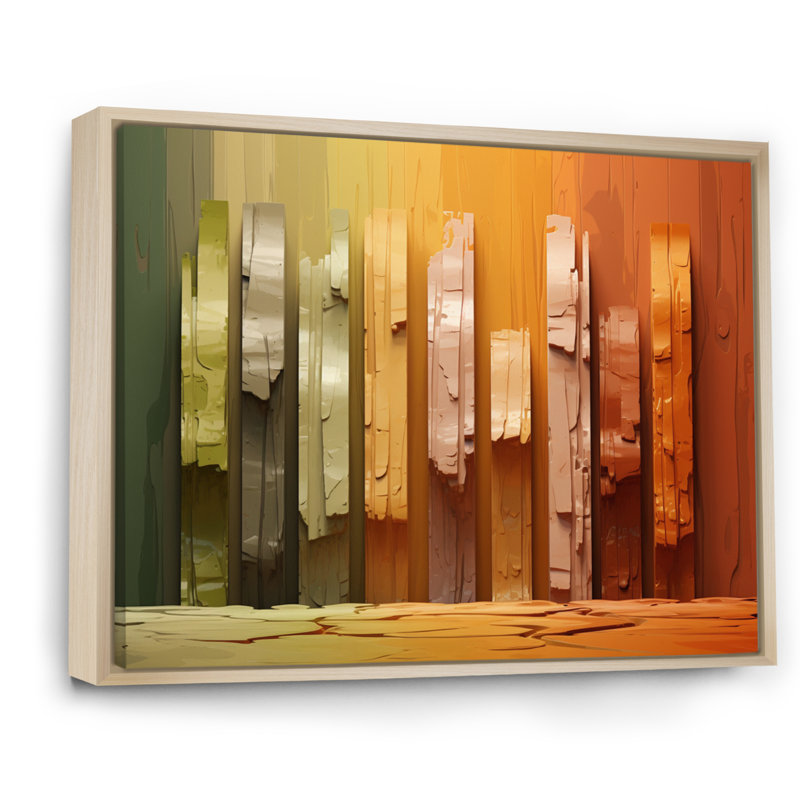 L'islam, art, piliers I, sur toile, H 34 po x l 44 po x P 1,5 po, Cadre naturel flottant