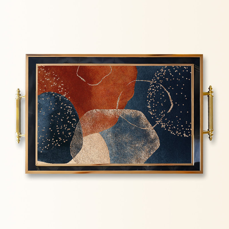 Elegant Glass Tray, 19.7 x 11.4 x 1.4 inches | 100% Durable Glass Construction | Easy to Clean with Damp Cloth | Ideal for Serving, Decorative Display, and Organizing | Stylish Addition to Home Décor