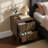 15.75”mid-century Modern Walnut Nightstand, 2 Drawers, Solid Wood Legs, 2-pack