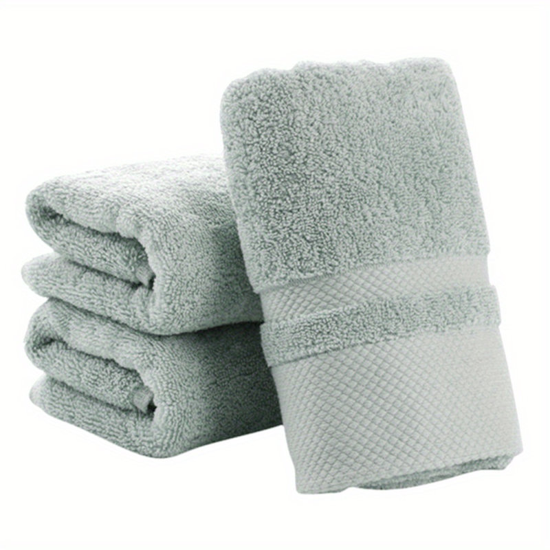 2PCS Absorbent & Fade Resistant Cotton Towel Set, Face Towel, Hand Towel, Fashionable Bathroom Decor, Ultra Soft Luxury Towels, Thick Plush Essentials, Absorbent Heavyweight, Guest Bath, Hotel, Spa, Home Bathroom, Shower Basics