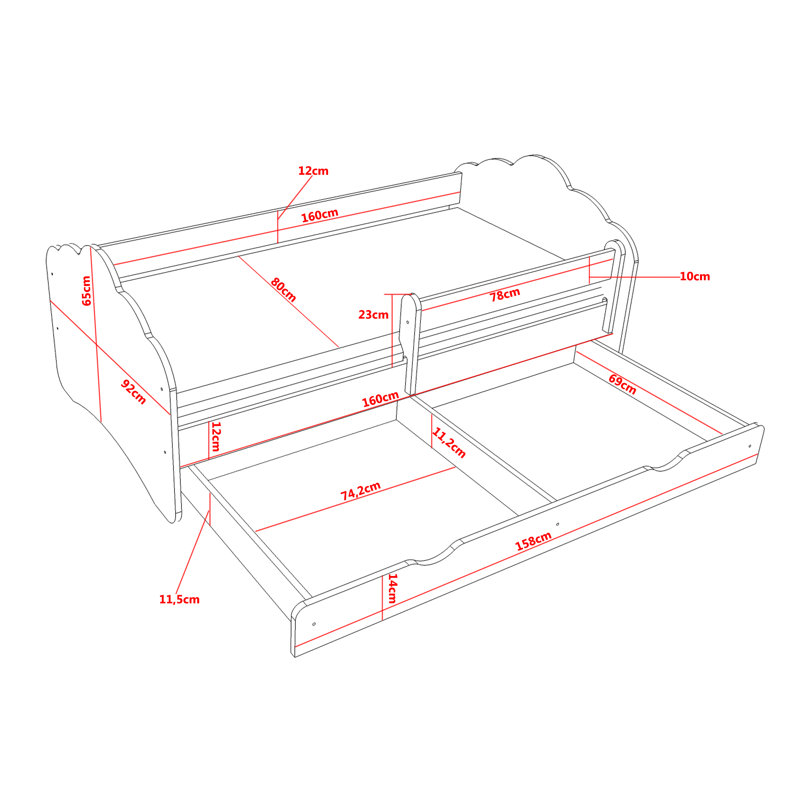 Calabrese Cabin Bed Themed Beds, Sonoma Oak
