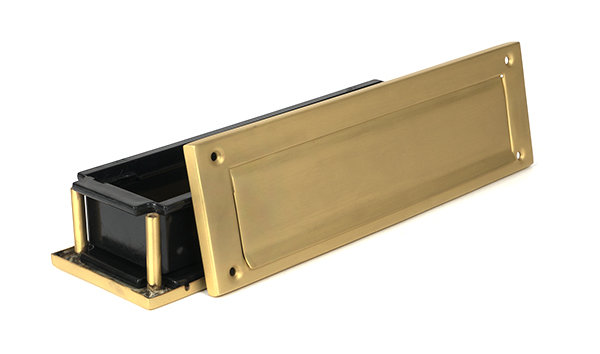 Traditional Satin Brass Letter Plate