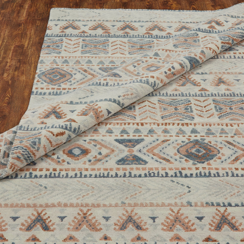 Salzer Adobe Sky Wool Hand-Knotted Area Rug, Rectangle 6' x 9'