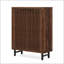 Armoire à chaussures moderne en bois à 6 niveaux avec portes à persiennes pour un rangement élégant et efficace-1528499170