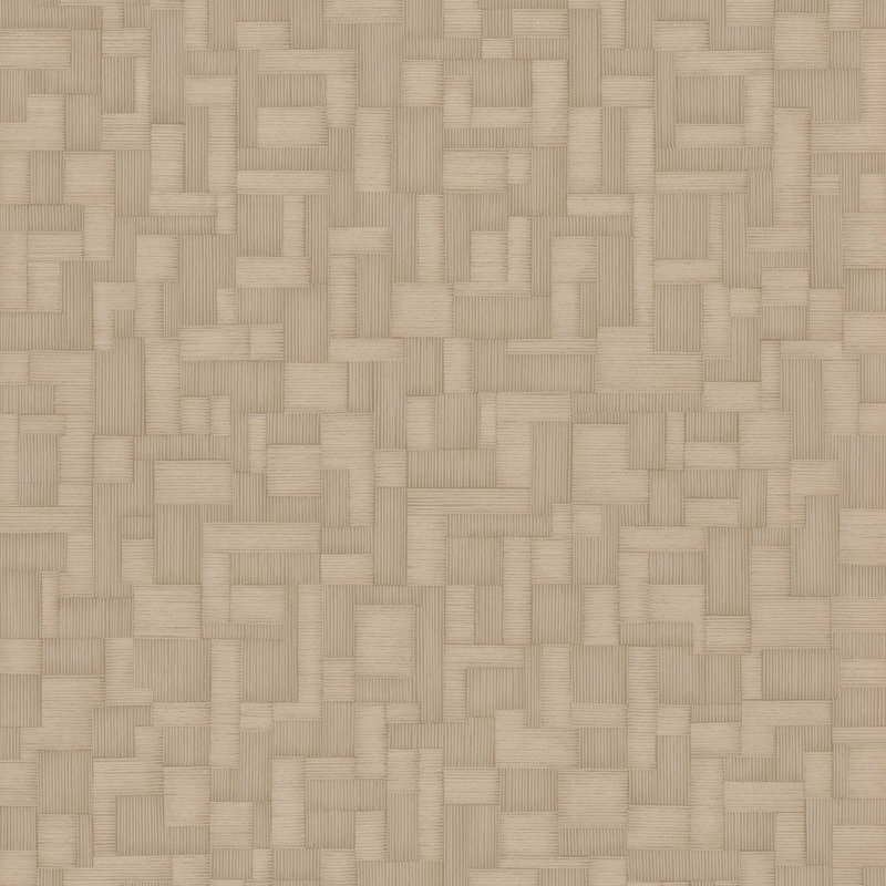 Structured Walls Collection All-Over Geometric Wallpaper Roll, Beige