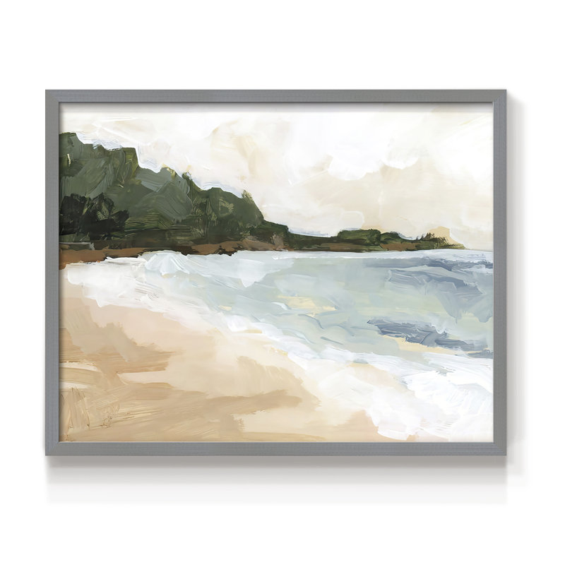 Cove Break I -Framed Print - Restickable, H 16 po x l 20 po, Gris