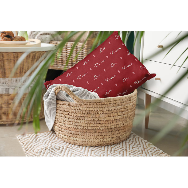 Polyester Indoor/Outdoor Throw Pillow, 14"H x 20"W, Rectangular