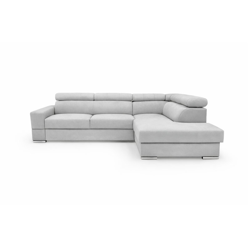 4 Seater Corner Sofa, Light Grey